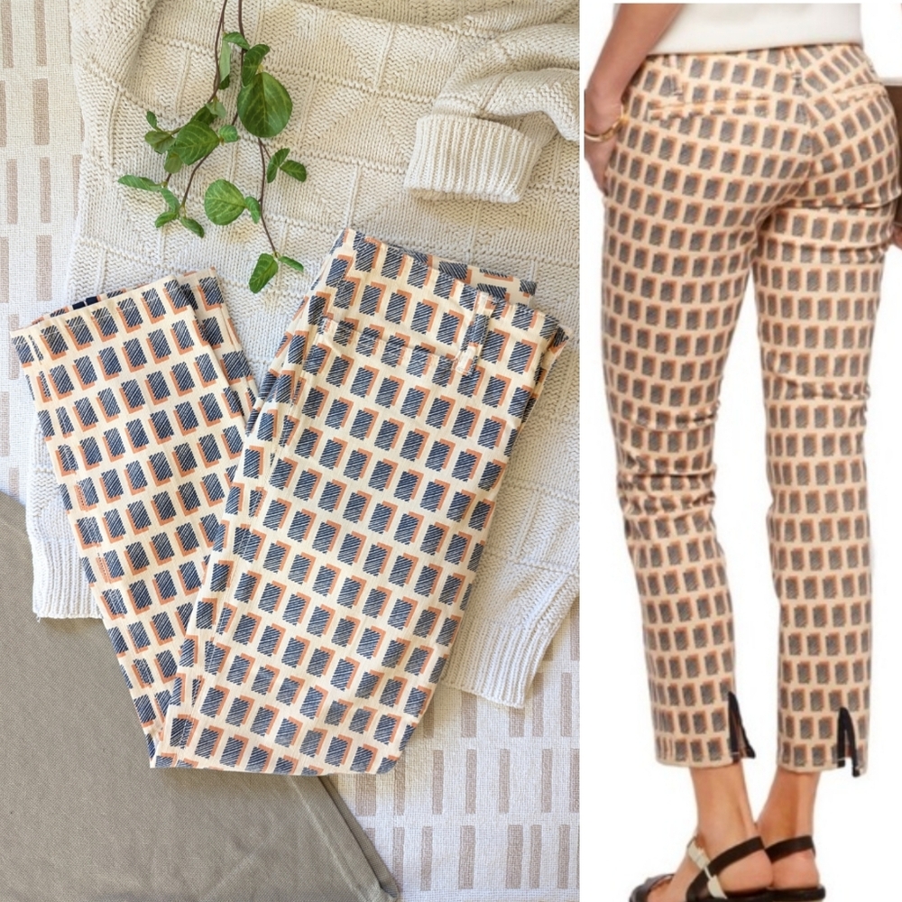Tory Burch | 26 | Cropped Skinny Jean Abstract Geometric Patterned